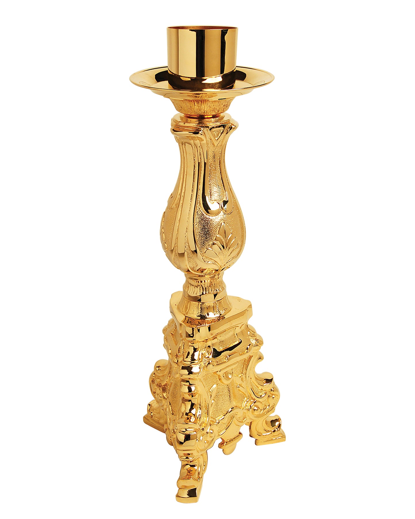 24k Gold-Plated Paschal Candle Holder 21.75"