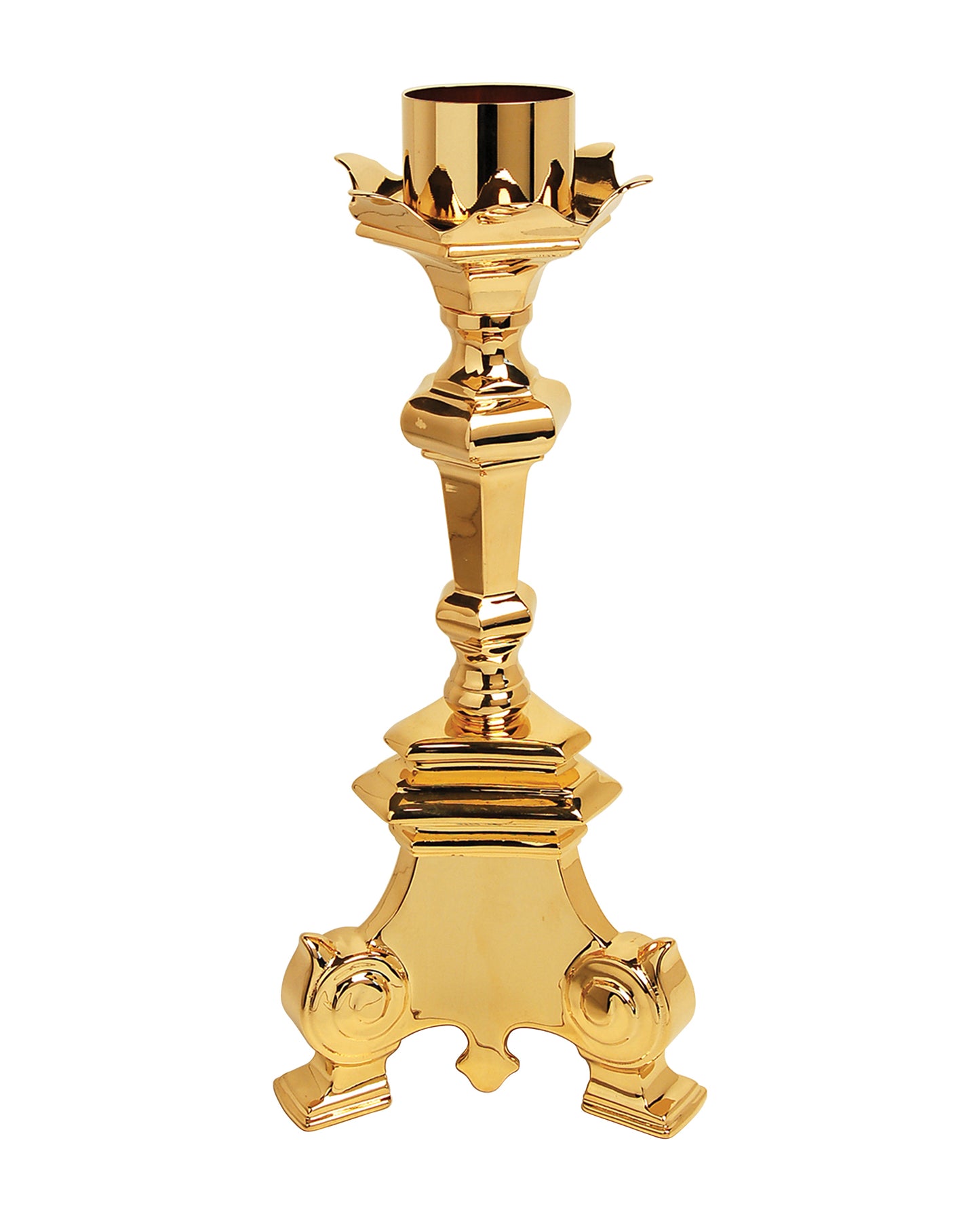 Candelabro Pascual Bañado en Oro de 24k de 20"