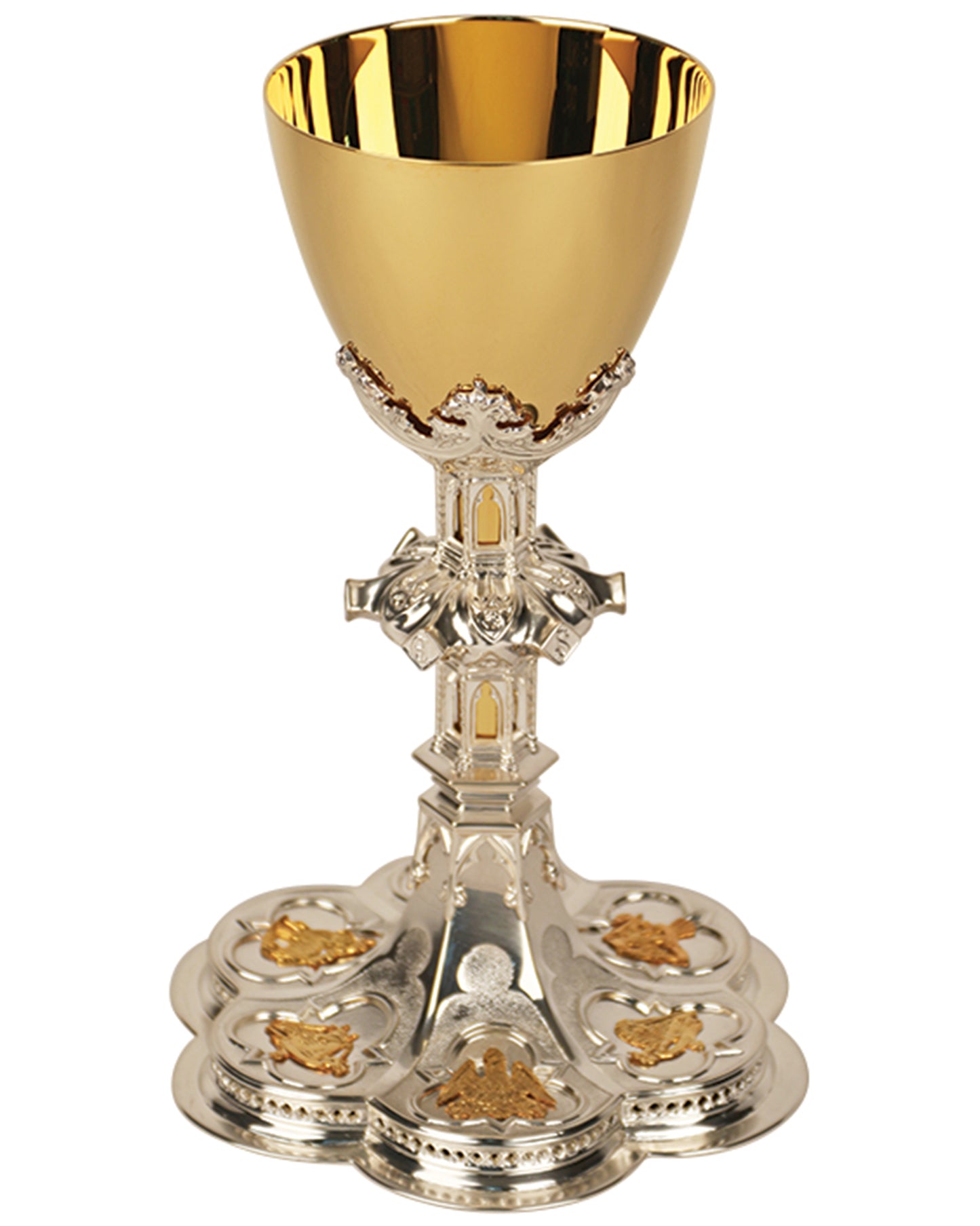 24k Gold and Silver Ornate Chalice 9oz