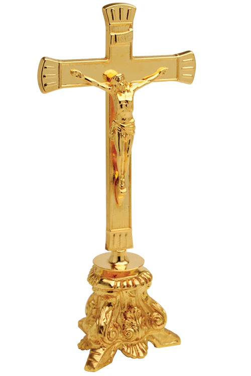 24k Gold Altar Crucifix 10.75"