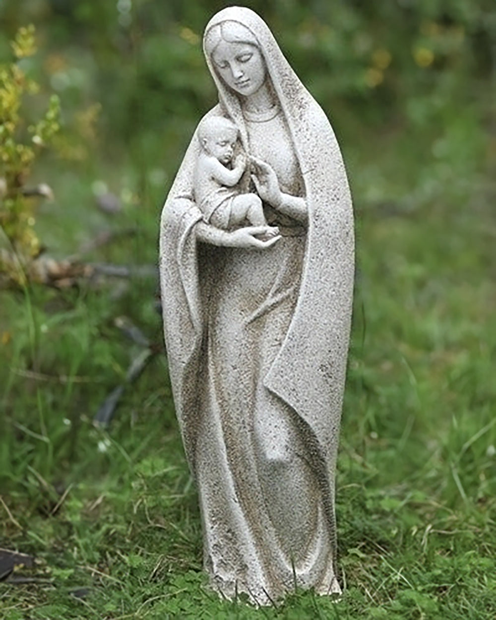 Madonna and Child Garden Statue 14"