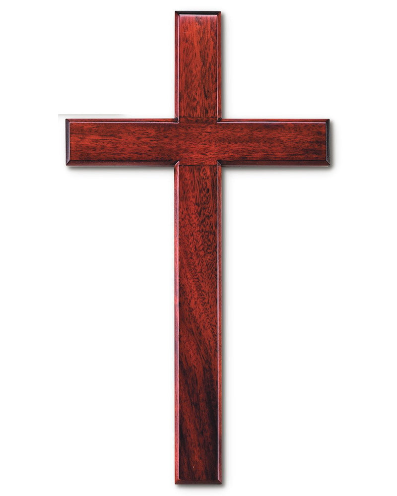 Wooden cross on a white background