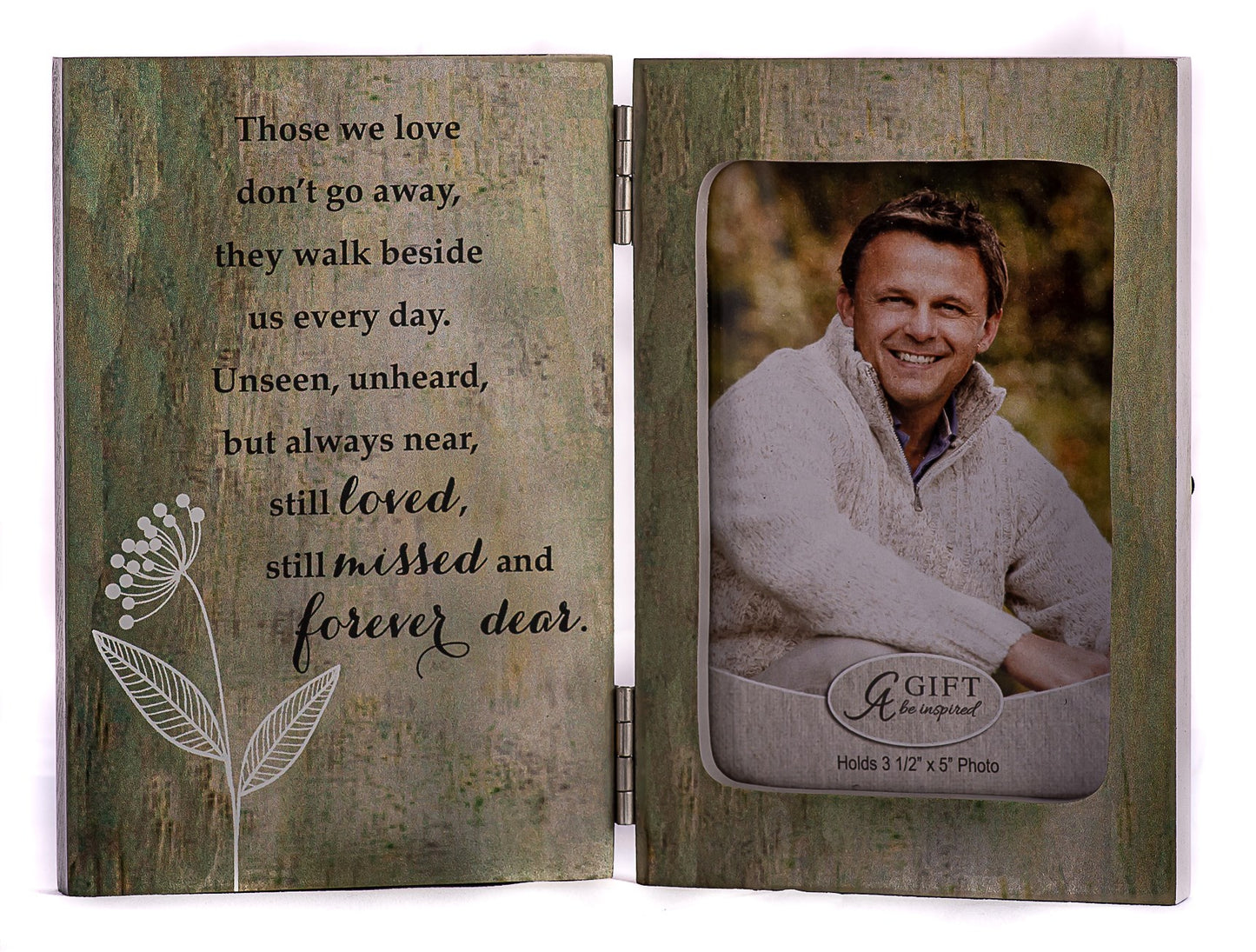 Memorial Photo Frame with White Flower 6x8"