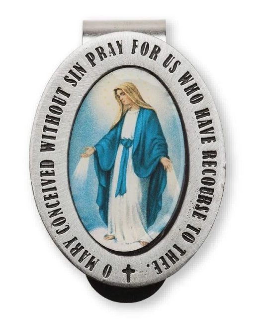 Miraculous Medal Car Visor Clip