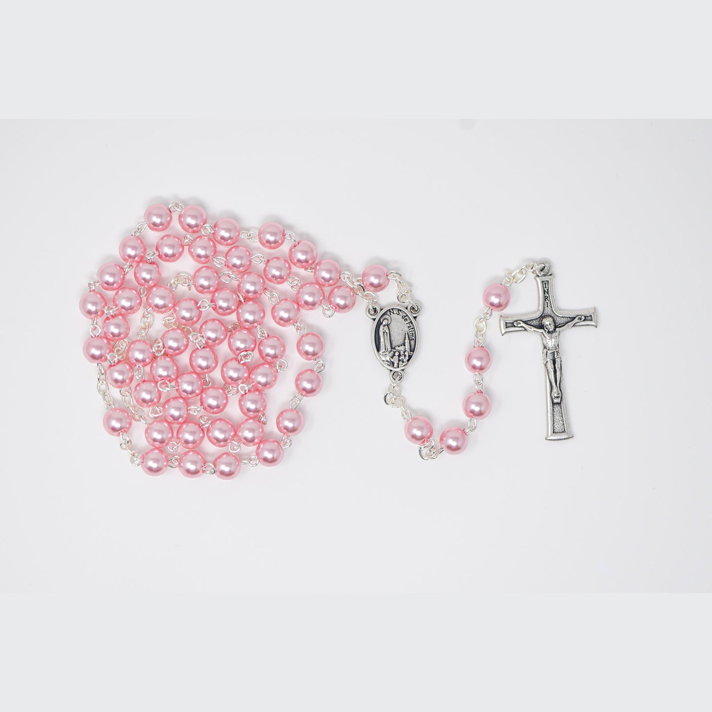 6mm Pink Pearl Rosary