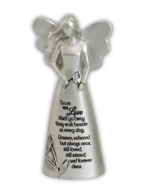 Pewter Bereavement Angel Statue 4"
