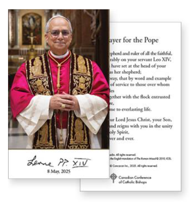 Pope Leo XIV Prayer Card, Pack of 25