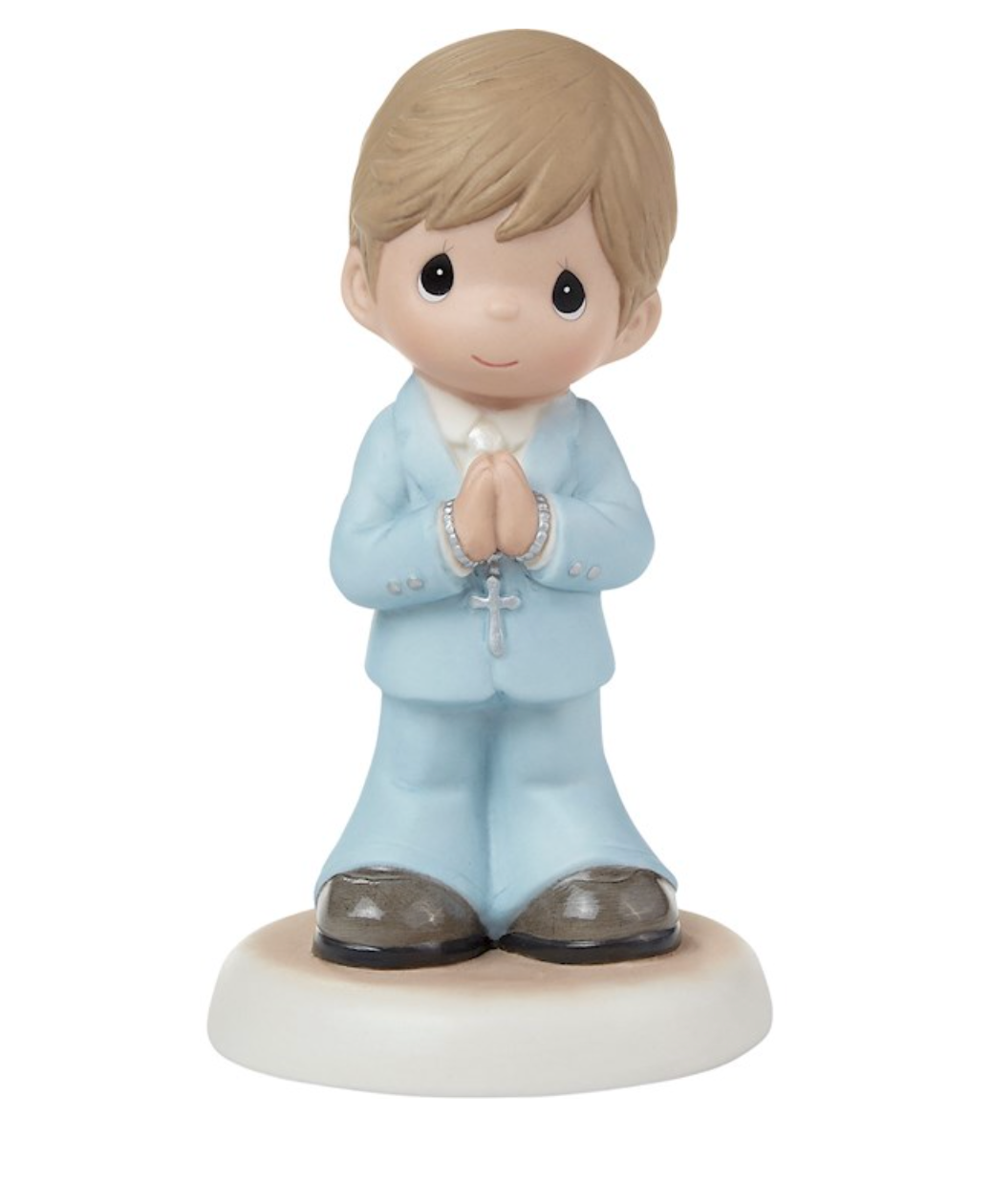 Precious Moments: Praying Brunette Boy Figurine 5"