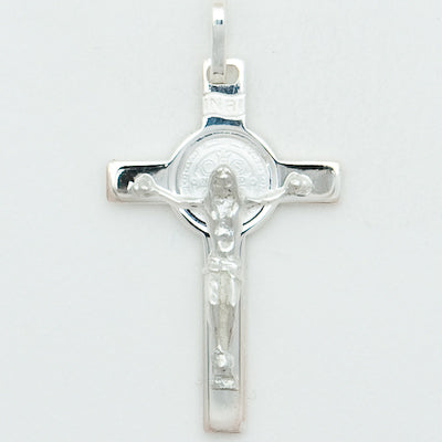 Sterling Silver Medium Saint Benedict Crucifix