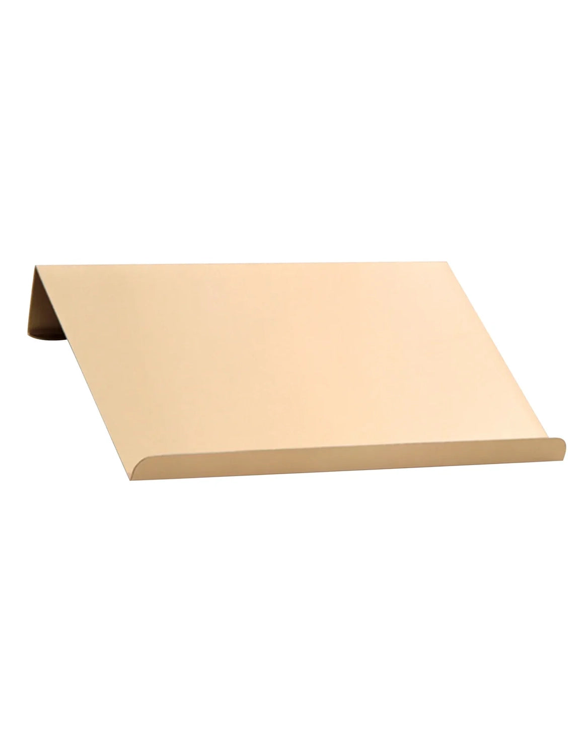 Beige metal bracket on a white background