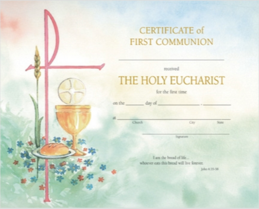Colección Acuarela - Certificados de Comunión