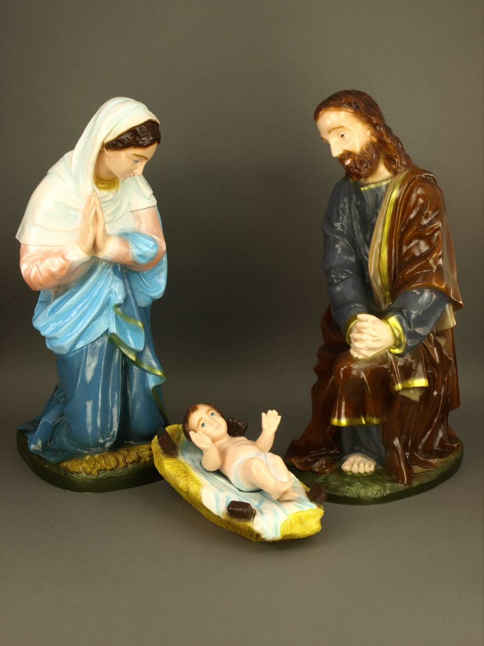 Indoor/Outdoor Plastic Holy Family Statue 25"