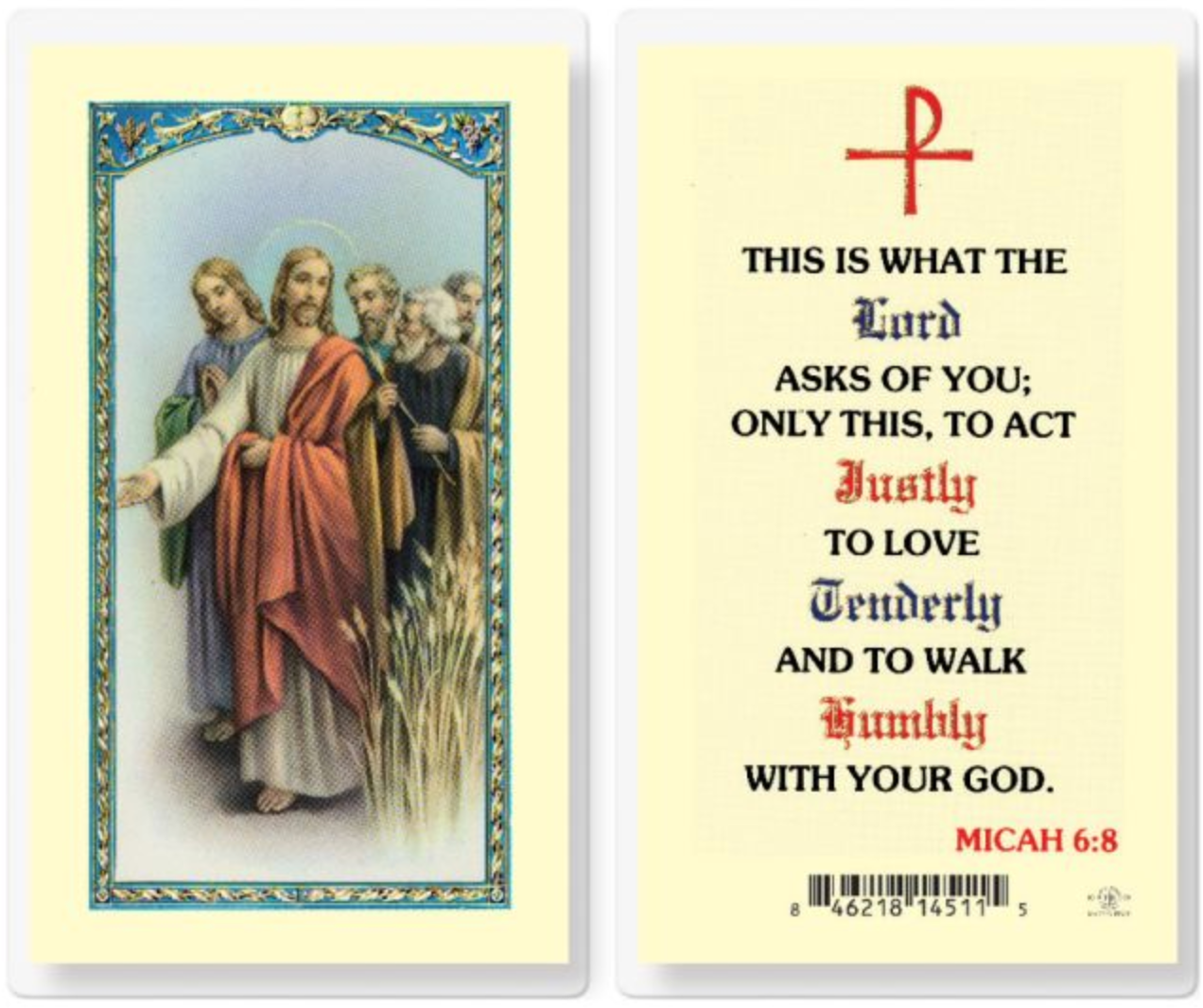 Ce Que Le Seigneur Demande - Michée 6:8 Carte Sainte