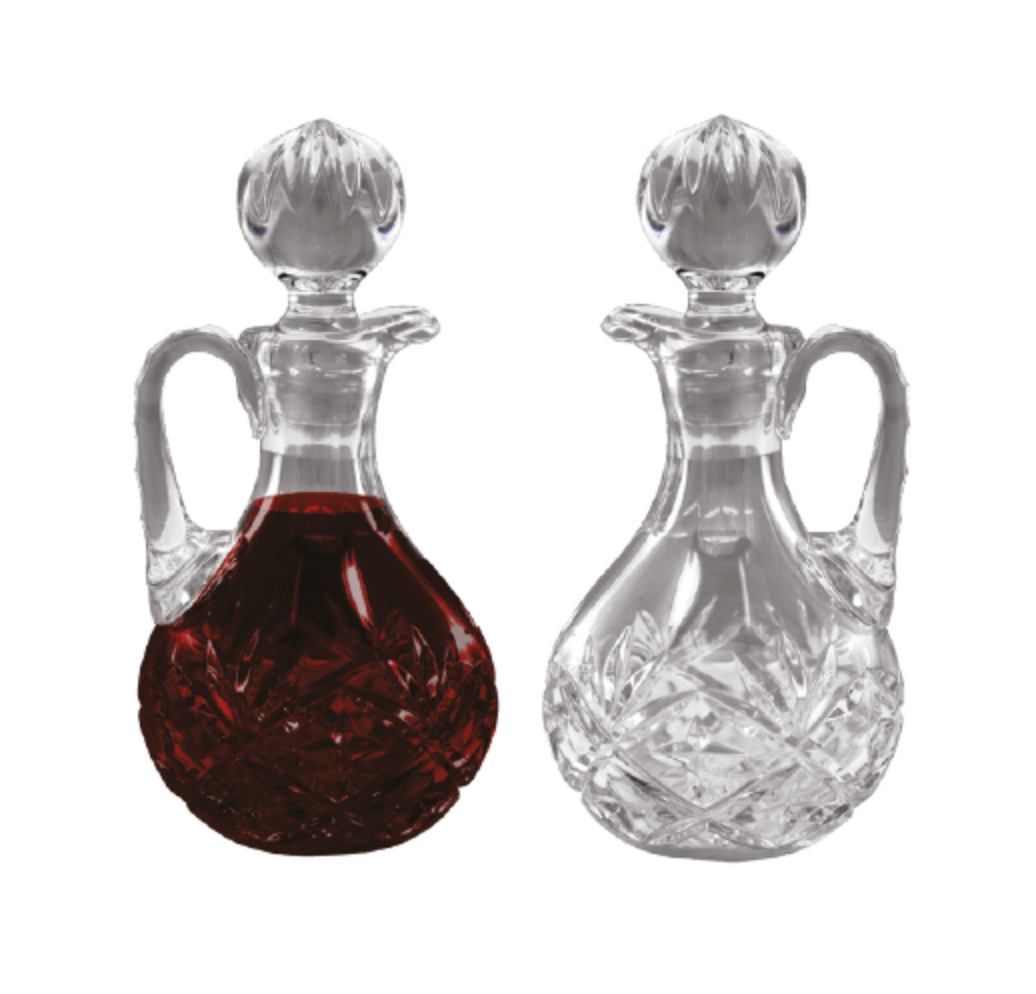 Aceiteras de cristal de plomo – Capacidad de 6 oz (juego de 2)