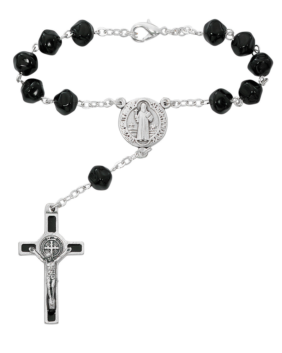 St. Benedict Black Auto Rosary