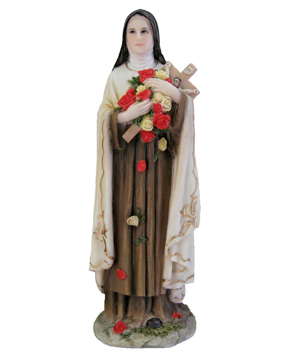 Estatua pintada a mano de Santa Teresa de Lisieux de 20 cm
