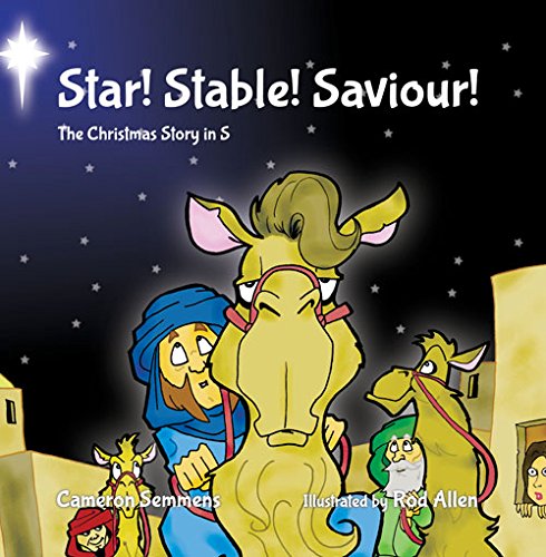 Book cover of 'Star! Stable! Saviour!' with cartoon characters and text.