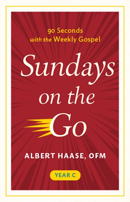 Book cover of 'Sundays on the Go' with red background and yellow accents