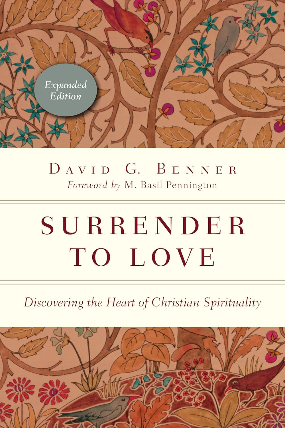 Book cover of 'Surrender to Love' with decorative elements and text.