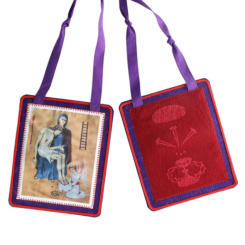 Extra-Large Benediction and Protection Purple Wall Scapular