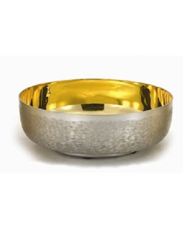 Gold and silver bowl on a white background