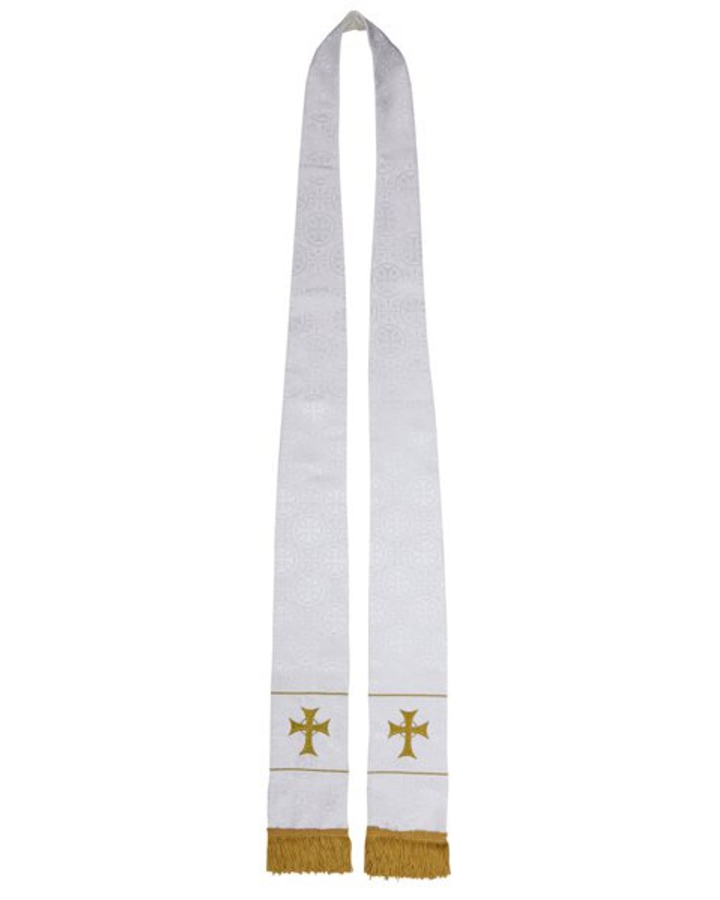 Maltese Cross Jacquard Priest Stole