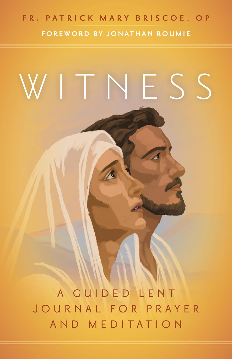 Book cover of 'Witness' with two illustrated figures on a warm-toned background
