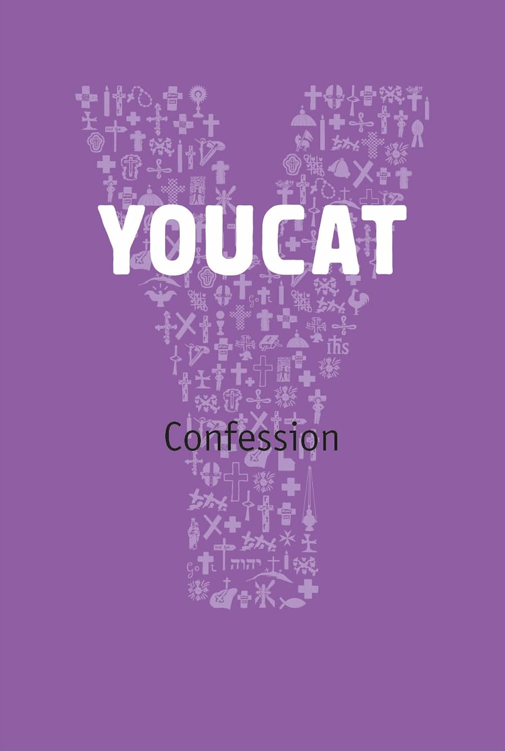 Purple book cover with 'YOUCAT' and 'Confession' text on a purple background