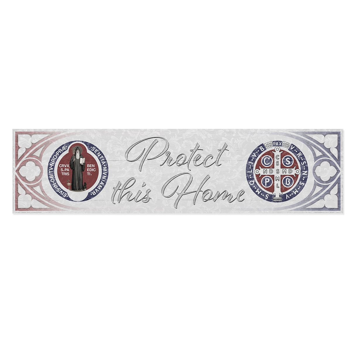 St. Benedict Wooden Door Blessing Plaque