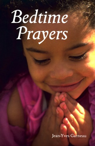 Book cover of 'Bedtime Prayers' with a child in prayer pose.