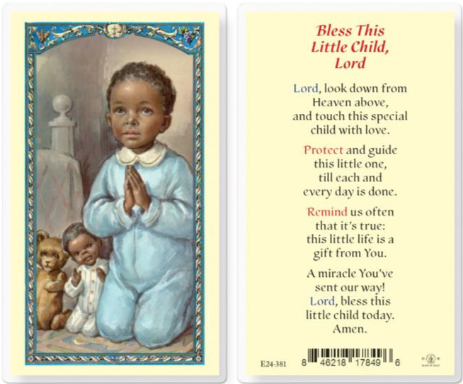 Bless This Little Child, Lord Holy Card