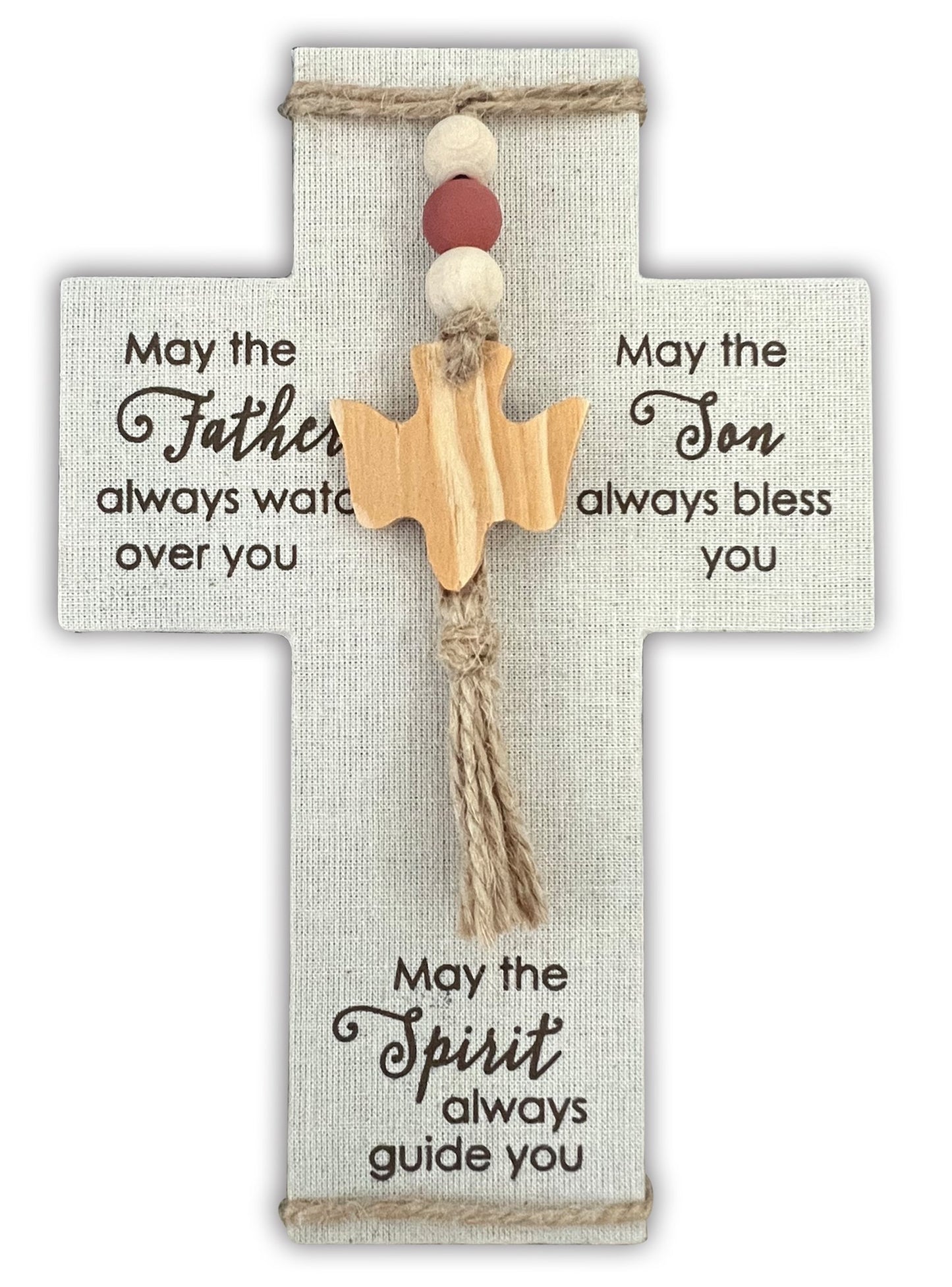 Jute and Wood Confirmation Cross 7.25"