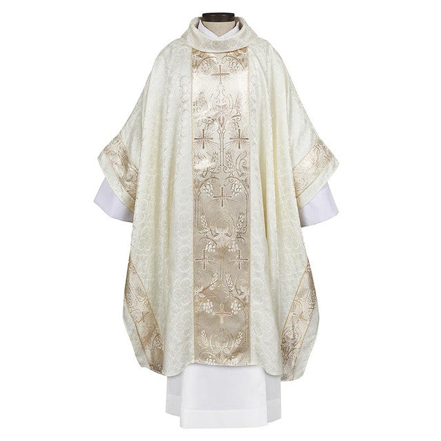 Ivory Monastic Cowl Collar Chasuble