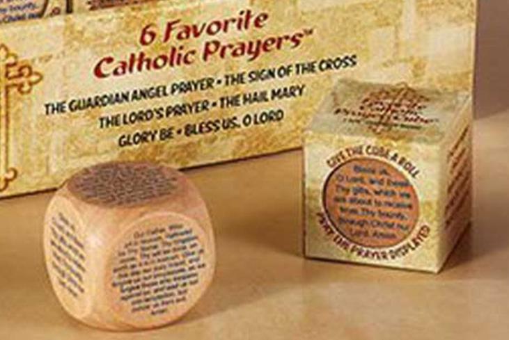 6 Favourites Catholic Prayer Cube