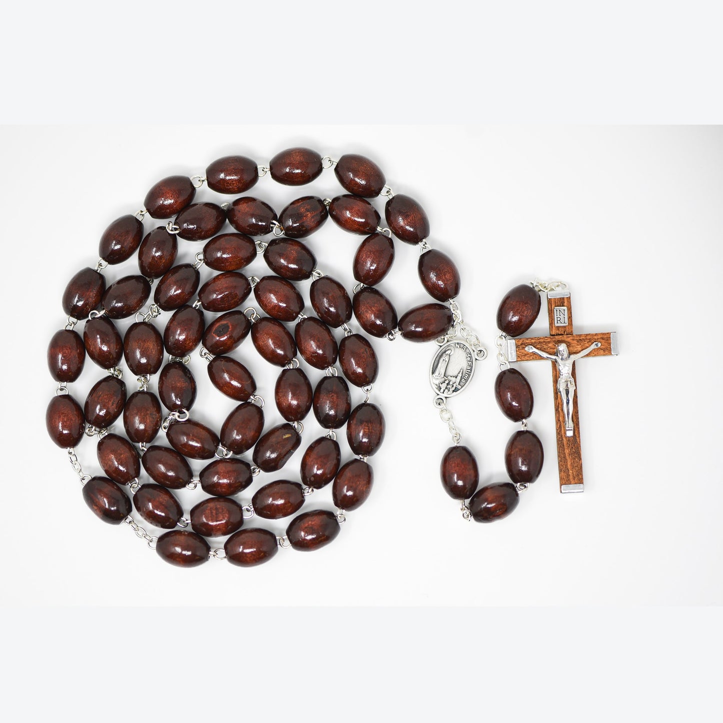 Dark Brown Wood Rosary