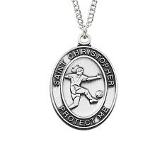 Sterling Silver Girl's Soccer Medal