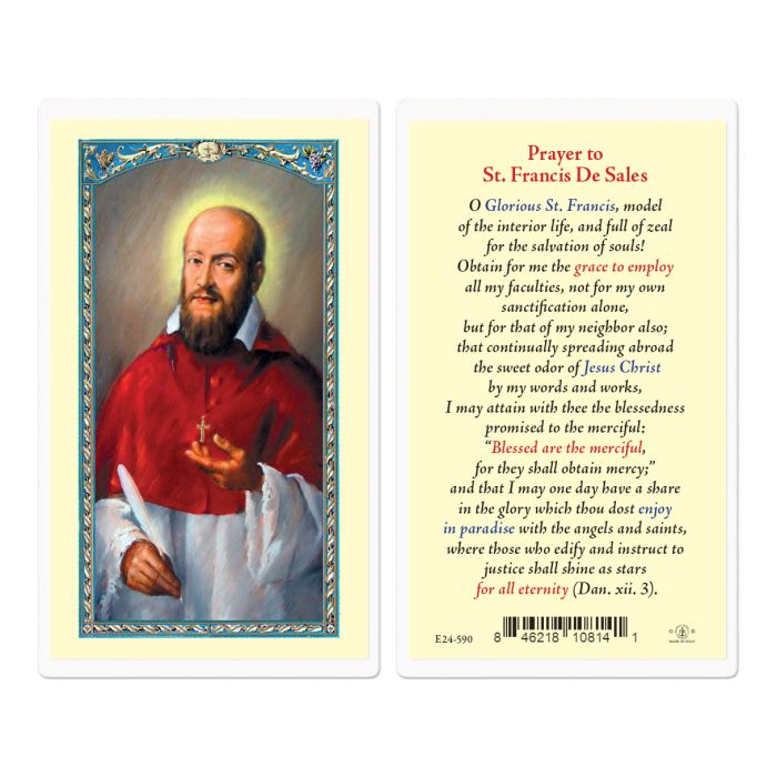 St. Francis de Sales Holy Card