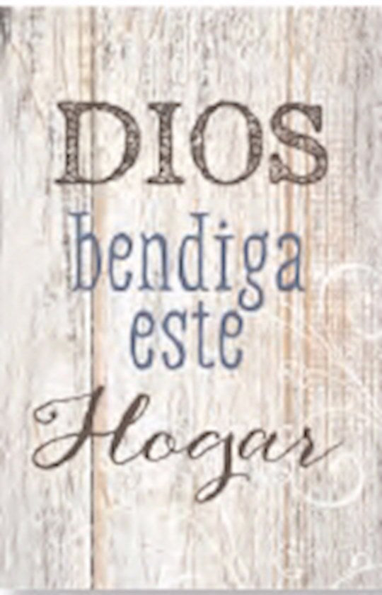 Spanish Plaque God Bless This Home (Dios Bendiga Este Hogar) (6" x 9")