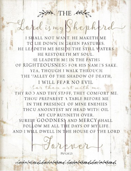 The Lord is My Shepherd Plaque 9x12"
