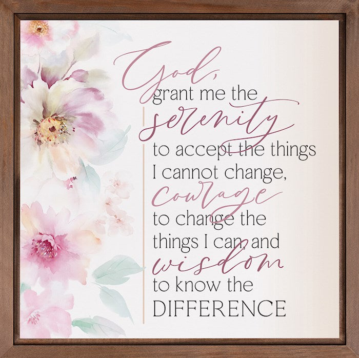 Serenity Prayer Wood-Framed Print 11 x 11"