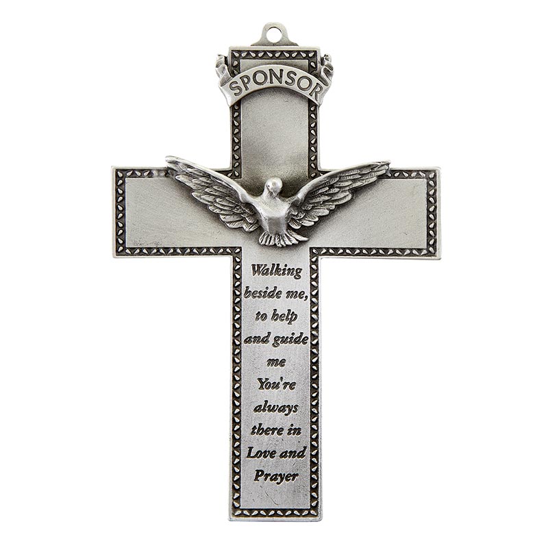 Pewter Sponsor Cross 5"