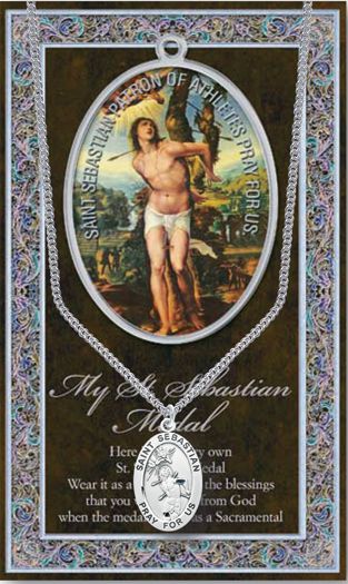 Saint Sebastian Pewter Saint Medal