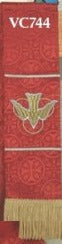 Paramentos de jacquard con cruz de Malta (rojo)