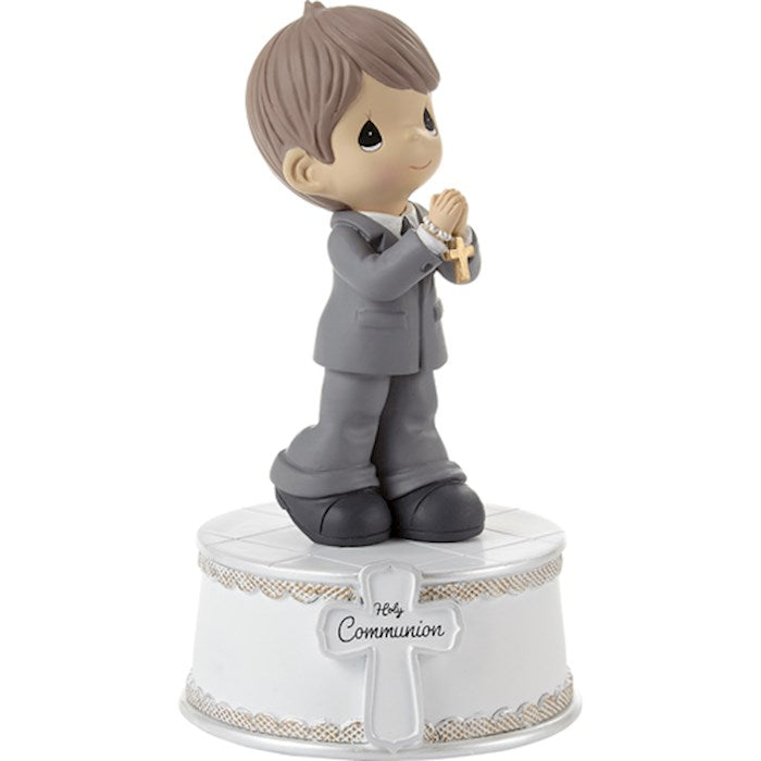 First Communion Musical Boy Figurine