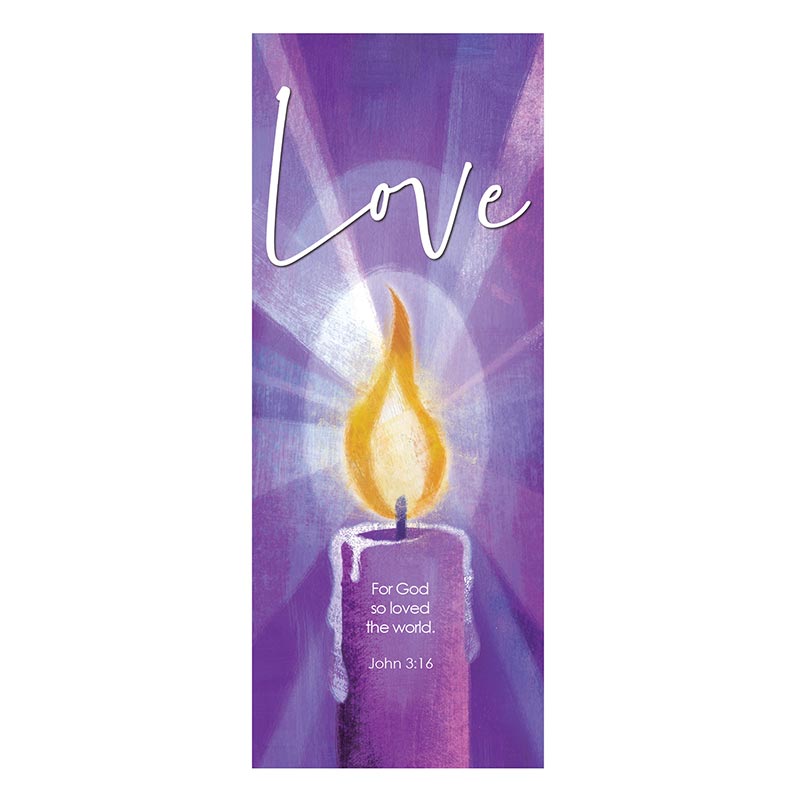 Purple Advent Candle Banner-Set of 5