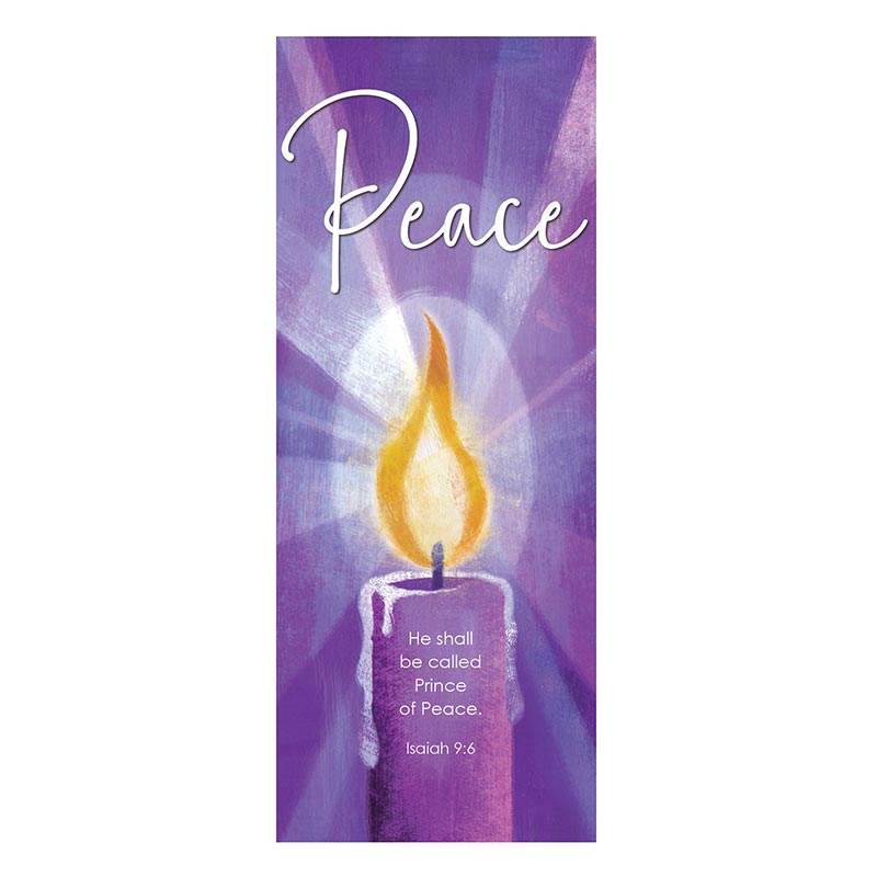 Purple Advent Candle Banner-Set of 5