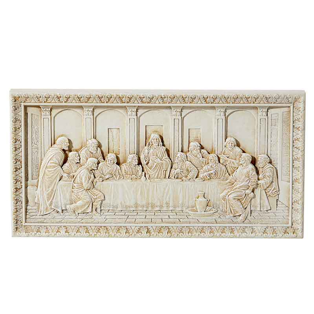 The Last Supper Ivory Plaque 10.5 x 5.5"
