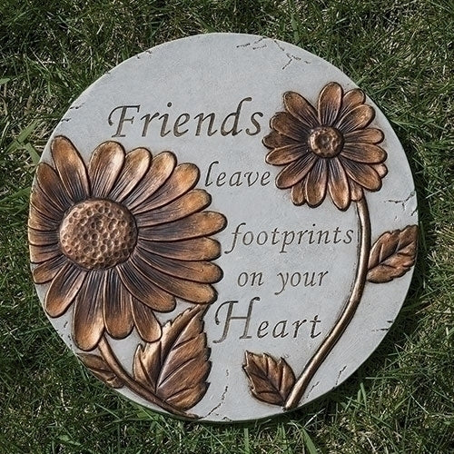 Friends Leave Footprints on Your Heart: Garden Stone 9"