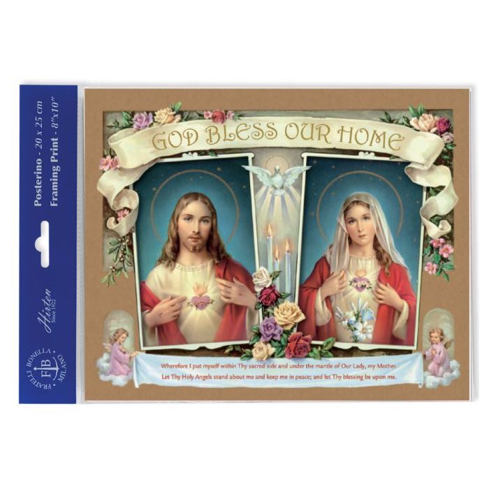 House Blessing Sacred Hearts Print 8x10"