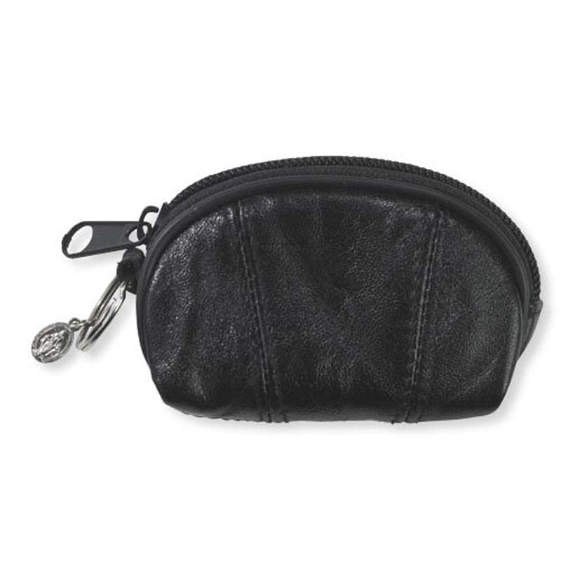 Black Leather Rosary Case with Zipper